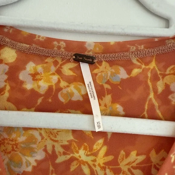 Free People Floral Rust Blouse - Picture 2 of 3